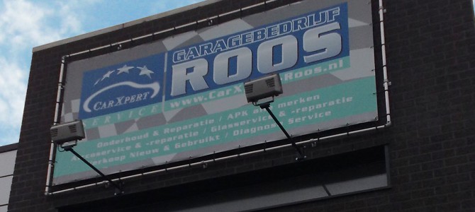 Gevelbelettering carXpert Roos