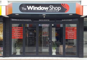 gevel belettering window shop volledig stickers almere stad passage