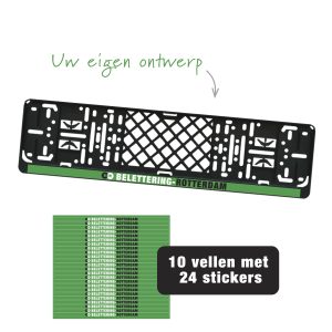 Kentekplaathouder stickers