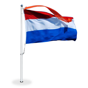 Vlag Nederland met logo